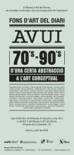 70's - 90's. D'una certa abstracció a l'art conceptual. Fons d'art del diari AVUI [Invitación 2]