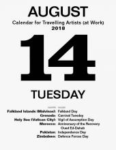 Calendar for Travelling Artists (At Work) [Imagen identificativa]