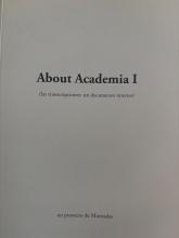 About Academia I (las transcripciones: un documento interno) [Granada, imagen identificativa catálogo]